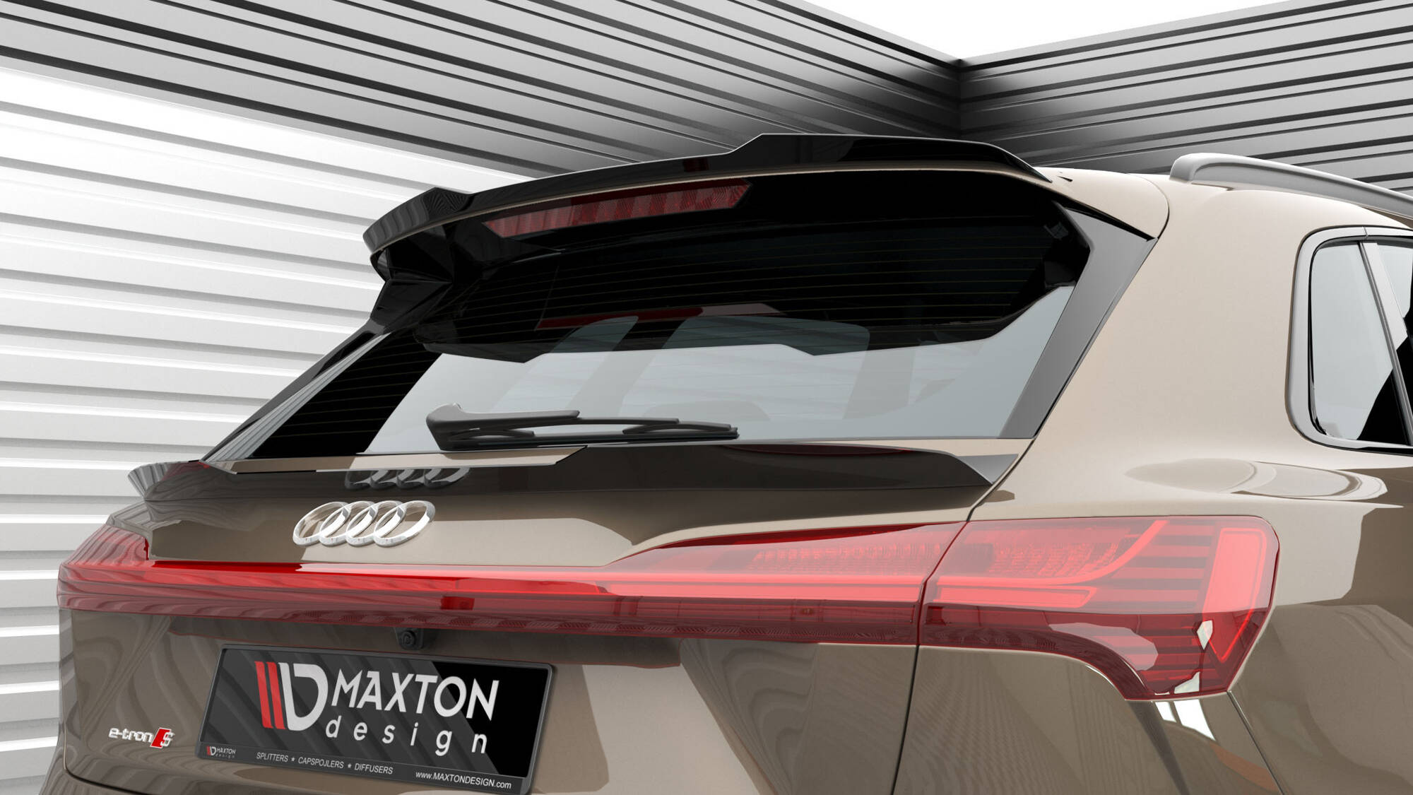 Spoiler Cap Audi e-tron Maxton Glanzend zwart
