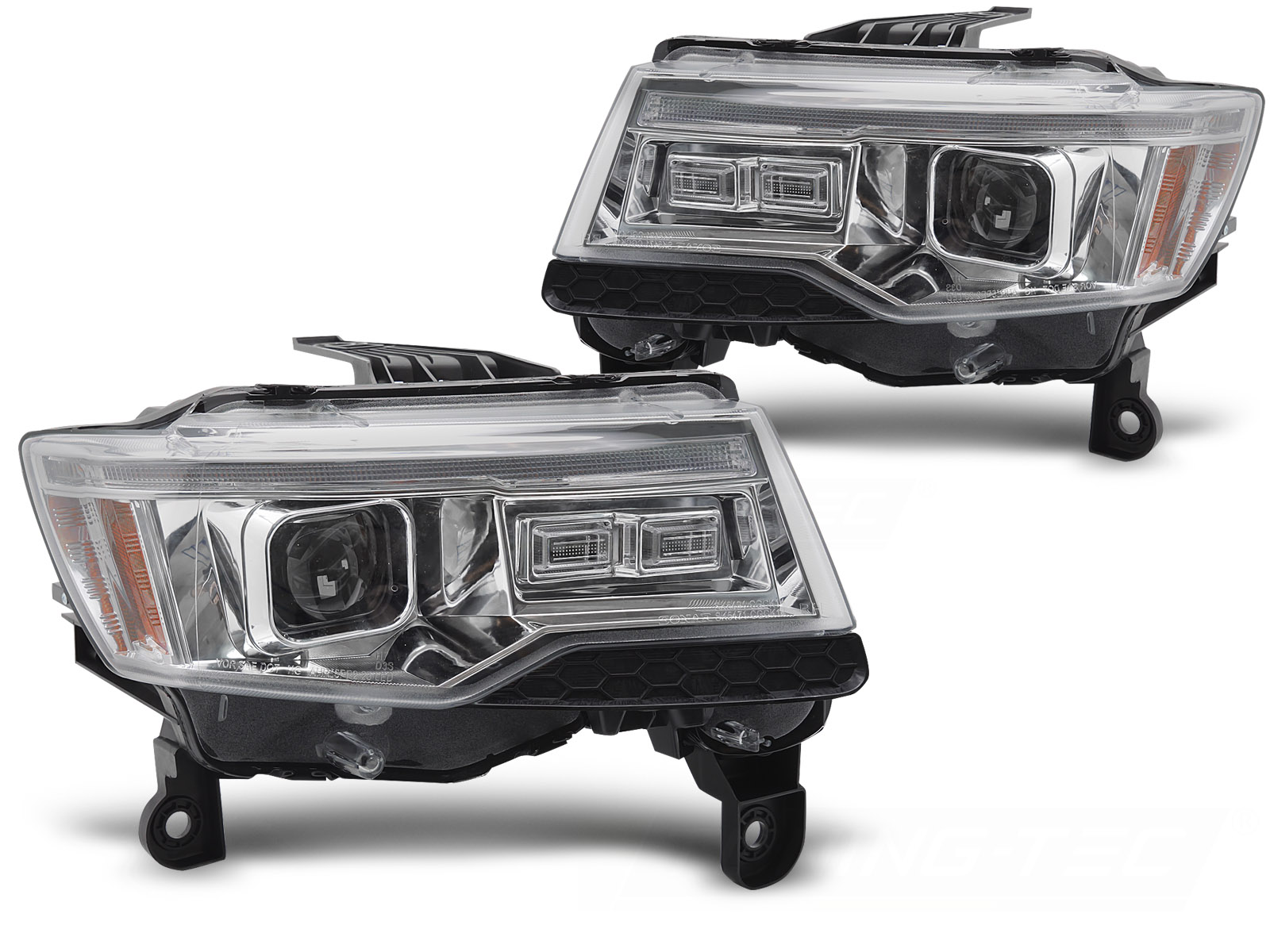 Koplampen Chrysler Jeep Grand Cherokee 14-21 Xenon LED Dynamisch Chroom