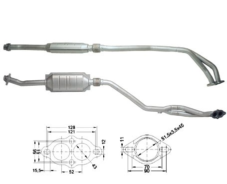 BMW 316i 1596 cc 73 Kw / 100 cv M43 E36 Magnaflow CAT Bouwjaar: