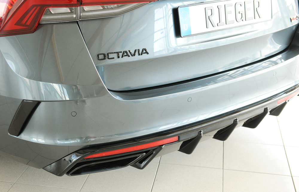Diffuser Skoda Octavia RS (NX) Rieger Glans Zwart