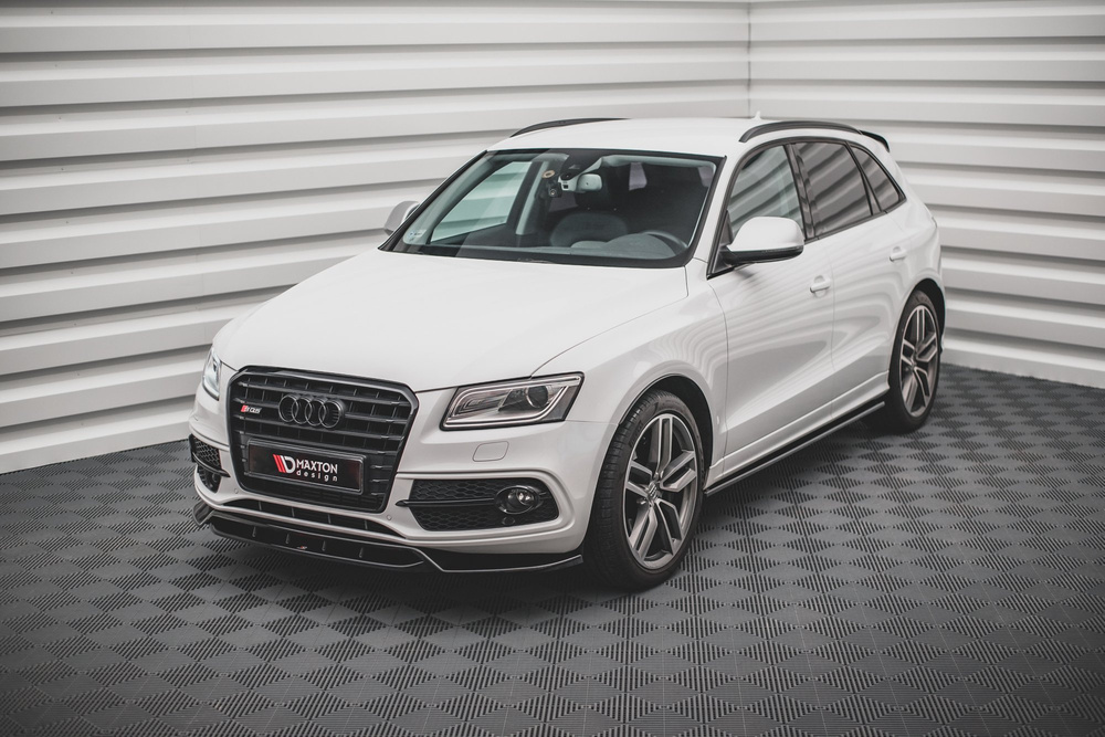Voorspoiler Audi SQ5 Q5 S-Line MK1 8R Glans Zwart