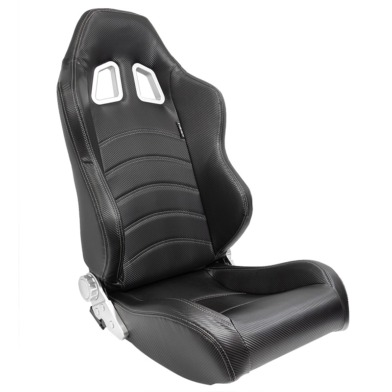 Sport seat 'Type Z' - Black Carbon-Look - Dual-side reclinable back-rest - incl. slides