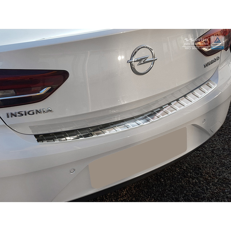 Stainless Steel Rear bumper protector  Opel Insignia Grand Sport 5-doors 2017-2020 & FL 2020- 'Ribs'