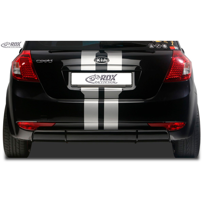 Rear bumper skirt 'Diffusor'  Kia Cee'd ED HB 2007-2012 (ABS glossy black)