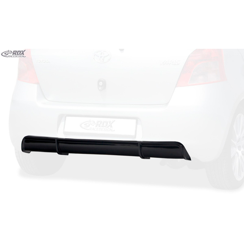 Rear bumper skirt 'Diffusor'  Toyota Yaris P9 2005-2008 (ABS glossy black)