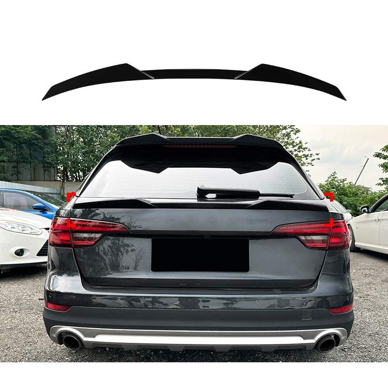 Onderste achterspoiler  Audi A4 (B9) Avant Facelift 2019-2024 (ABS Glanzend zwart)