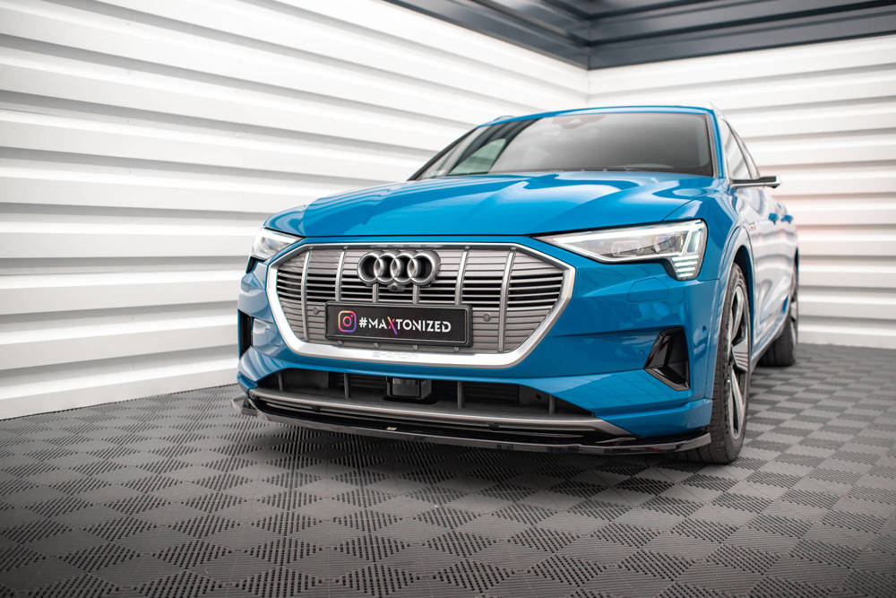 Voorspoiler V.1 Audi E-Tron Maxton Glans Zwart