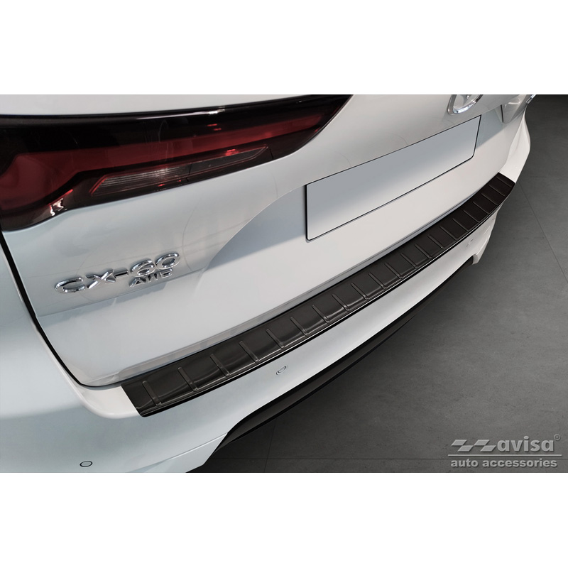 Zwart RVS Achterbumperprotector  Mazda CX-60 (KH) 2022- 'Ribs'