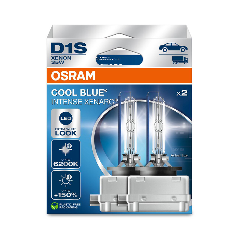 Osram Xenarc Cool Blue Intense Xenon lampen - D1S - 12V/35W - set à 2 stuks (max. 6200K)