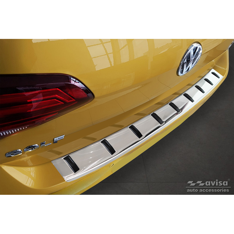 Stainless Steel Rear bumper protector  Volkswagen Golf VII HB 3/5-doors 2012-2017 & Facelift 2017-2019 'STRONG EDITION'