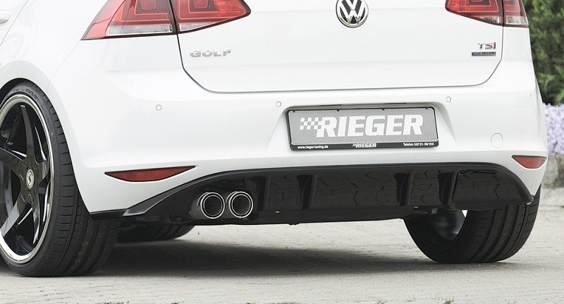 Achterbumper Diffusor Glossy Black Rieger VW Golf VII