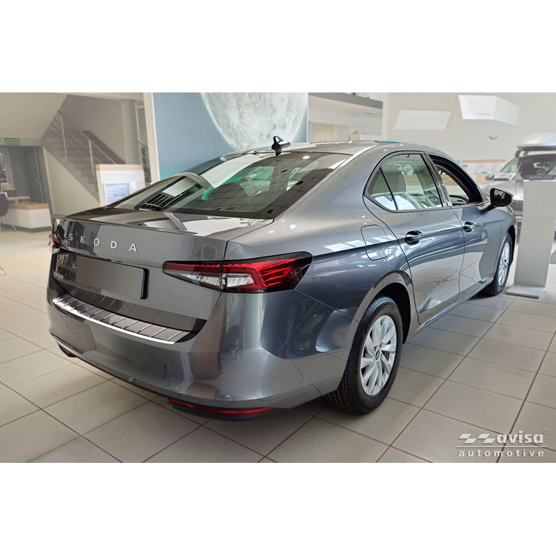 Avisa Stainless Steel Rear Bumper Protector  Skoda Superb IV Liftback 2024- - Silver