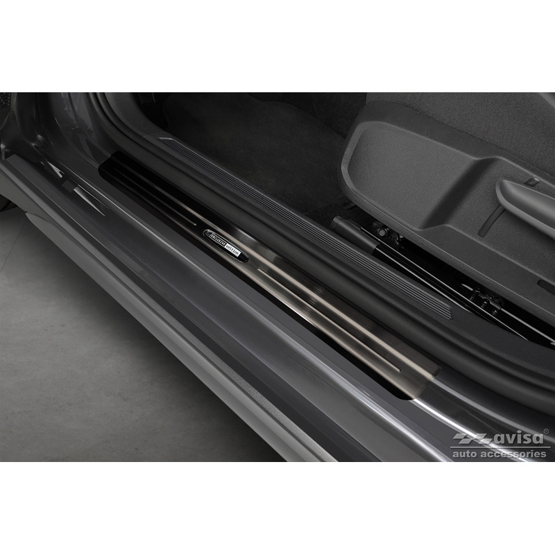 Black Inox door sill protectors  Volkswagen Taigo 2021- 'Exclusive Edition' - 4-pieces