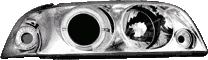 Koplampen Fiat Punto 93-99 Angel eye chroom