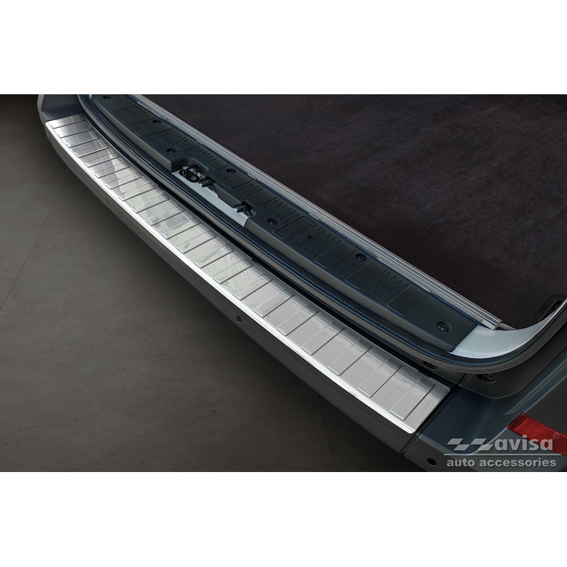 Stainless Steel Rear bumper protector  Volkswagen Crafter & MAN TGE 2017- 'Ribs' ('XL'-version)