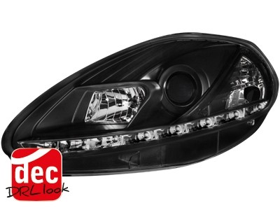 Headlights Fiat Grande Punto Dayline Black