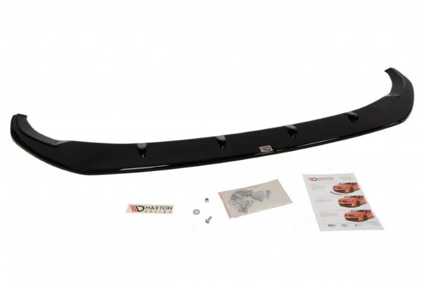 Voorspoiler Volkswagen T6 Bus Glans Zwart V1
