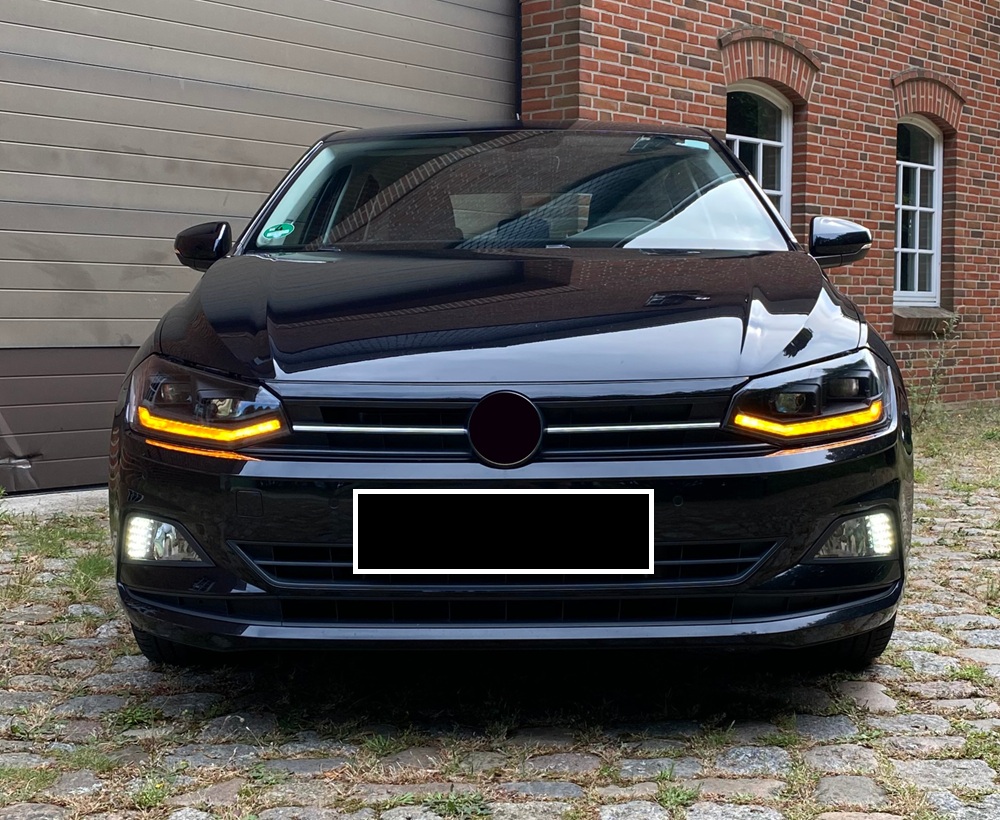 Headlights VW Polo Polo VI (2G) black