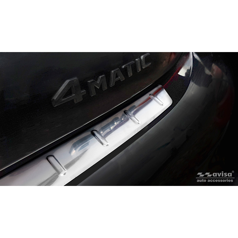 Stainless Steel Rear bumper protector  Mercedes C-Class C205 Coupe AMG 2015-2021 'Ribs'
