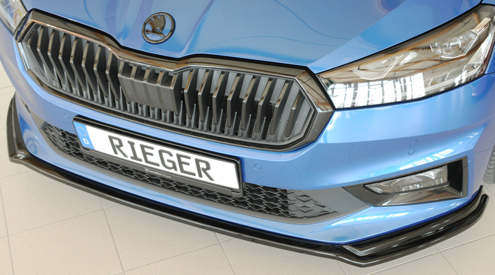 Voorspoiler Škoda Fabia (PJ) – 06/2021 – Glans Zwart