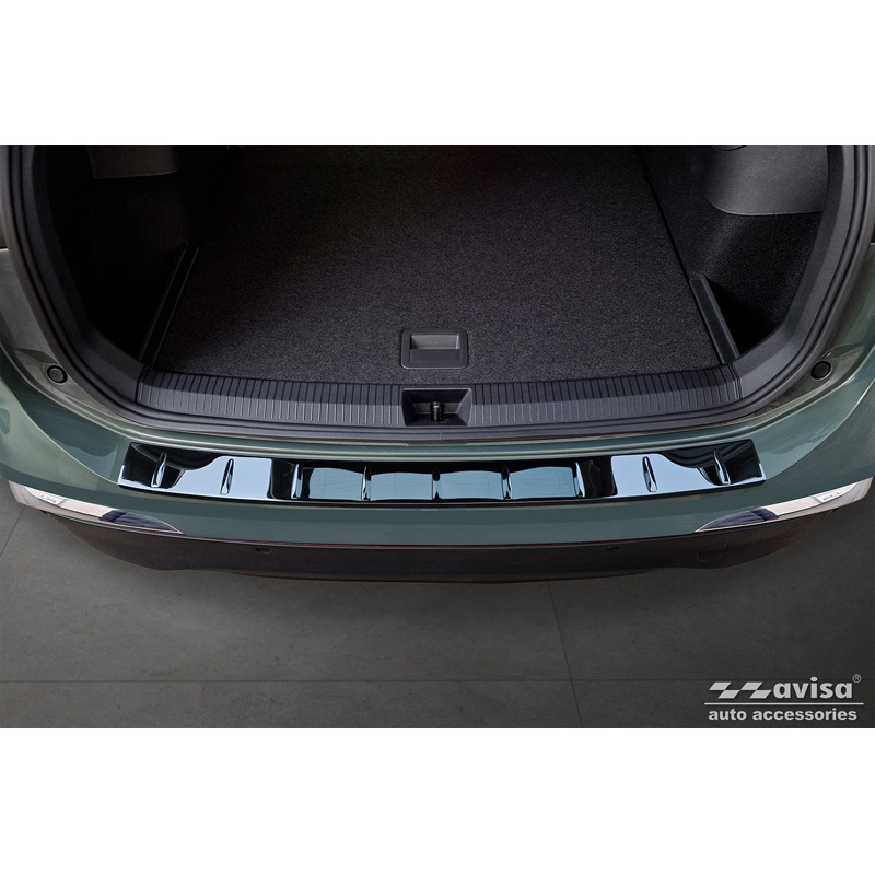 Black Mirror Stainless Steel Rear bumper protector  Volkswagen Tiguan (CT1) 2024- 'Ribs'
