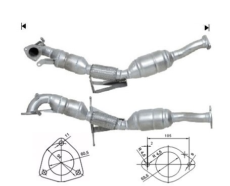 Volvo S80 2.4TD D5 2401 cc 120 Kw / 163 cv D5244T Magnaflow CAT