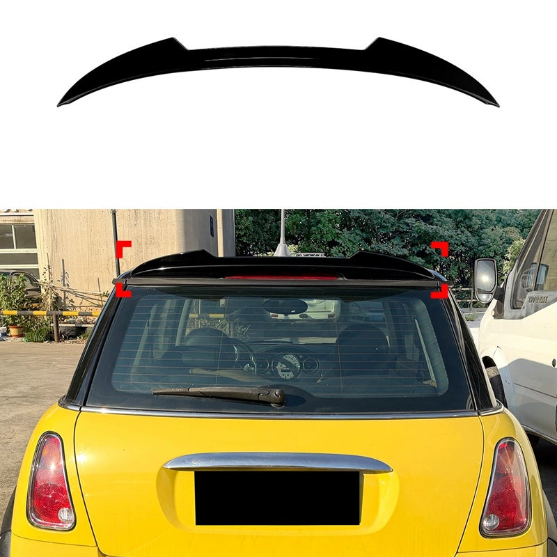 Roof spoiler (Spoiler Cap)  Mini One/Cooper R50/R53 2001-2006 (ABS Glossy Black)