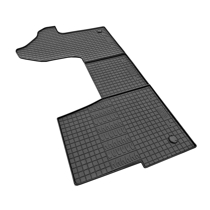 Rubber car mats set  Renault Master IV 2024- & Nissan Interstar 2024- (3-pieces + fixing system)
