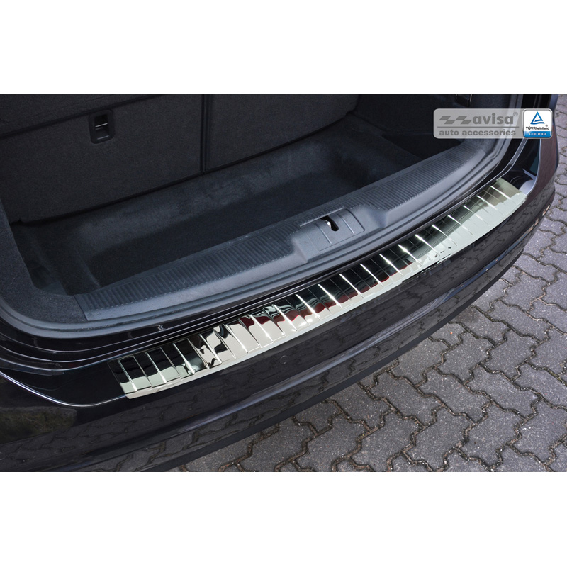 Chroom RVS Achterbumperprotector  Seat Alhambra & Volkswagen Sharan II 2010- 'Ribs'