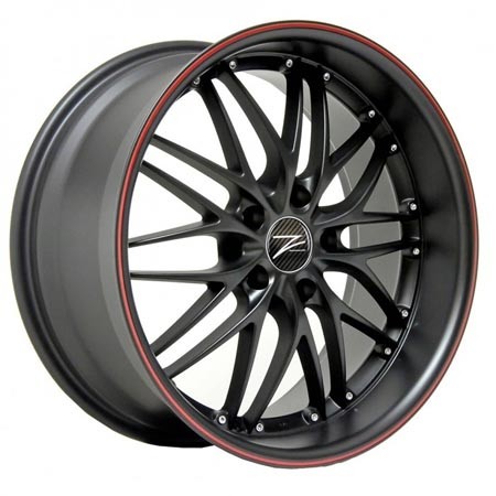Z-Performance Two Matte Black - Red Stripe 8x19 5x120 ET38 Velge
