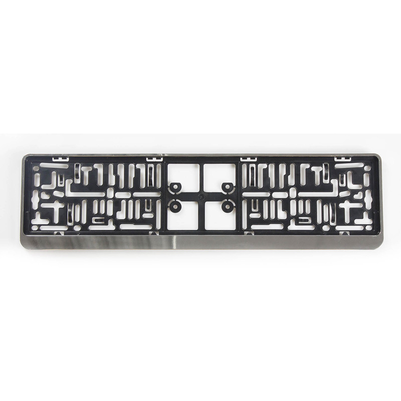 Synthetic license plate holder 'Click' 52x11cm Chrome