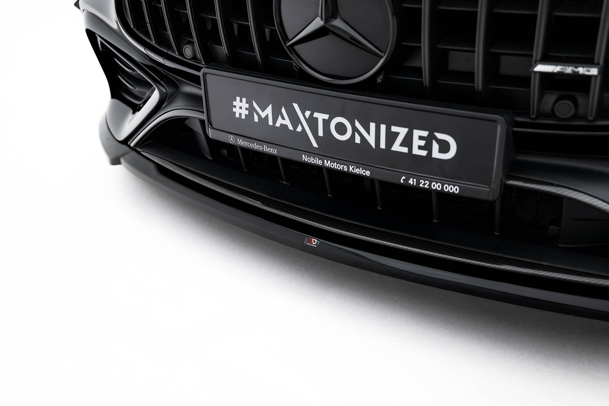 Voorspoiler V.1 Mercedes-AMG CLE 53 / AMG-Line C236 Maxton Glanzend zwart