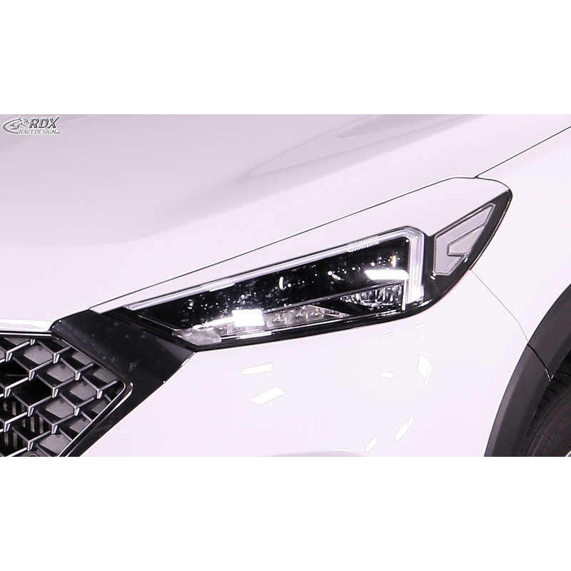 Koplampspoilers  Hyundai Tucson (TLE) Facelift (alleen LED koplampen) 2018-2020 (ABS)