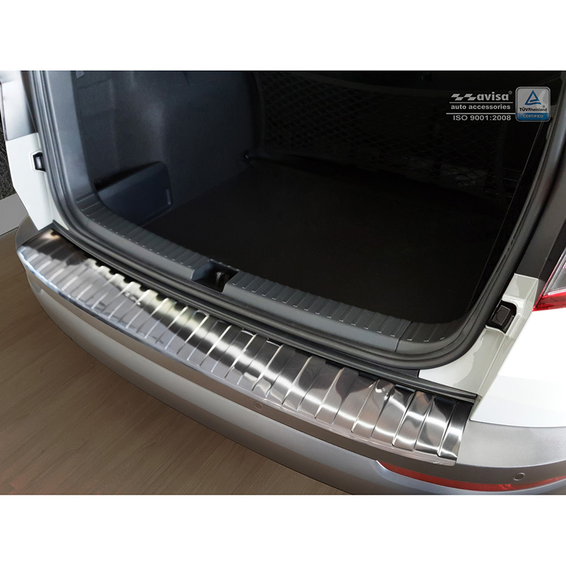 Stainless Steel Rear bumper protector  Skoda Karoq 2017-2022 'Ribs'