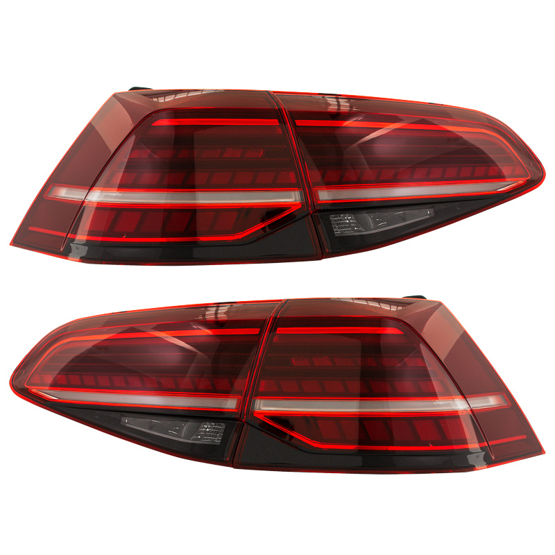 Set LED Tail Lights  Volkswagen Golf VII 2012-2017 & Facelift (7.5) 2017- excl. Variant - Red/Smoke - incl. Dynamic Running Light