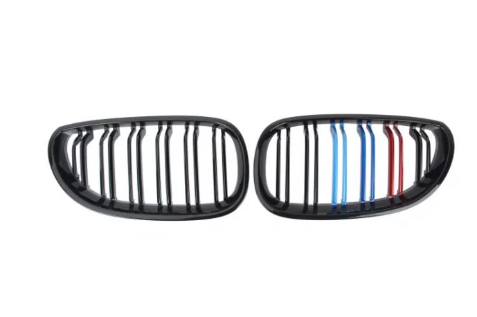 Grill Nieren BMW E60/61 Zwart M3/Motorsport Stripes 05-08