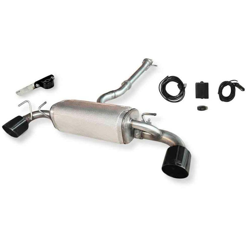 Ulter Sport Double stainless steel sport exhaust  Toyota GR Yaris Mk2 2024- 206kW 2x115mm Black stainless steel