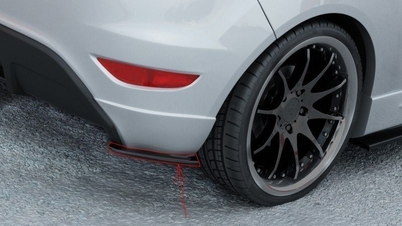 Achterzij Spoilers Ford Fiesta Glanzend Zwart
