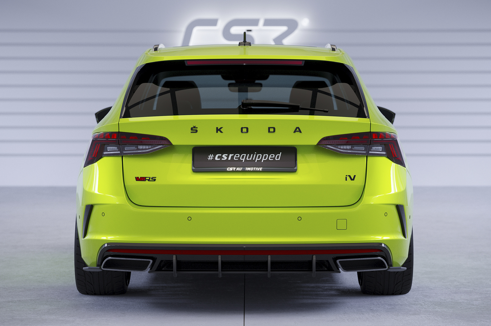 Diffuser Skoda Octavia 4 VRS CSR Mat Zwart