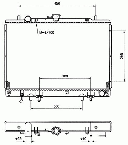 Radiator PAJERO 94-00 500x638x25 2.5 TD