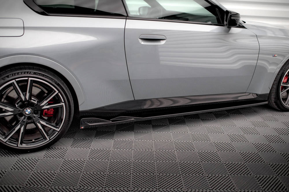 Zijskirts BMW 2 Serie G42 Coupe M Pakket & M240i Maxton Glans Zwart
