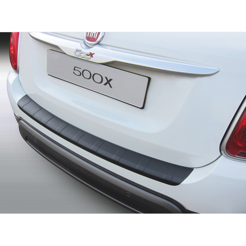 ABS Rear bumper protector  Fiat 500X 2/2015- Black 'Ribbed'