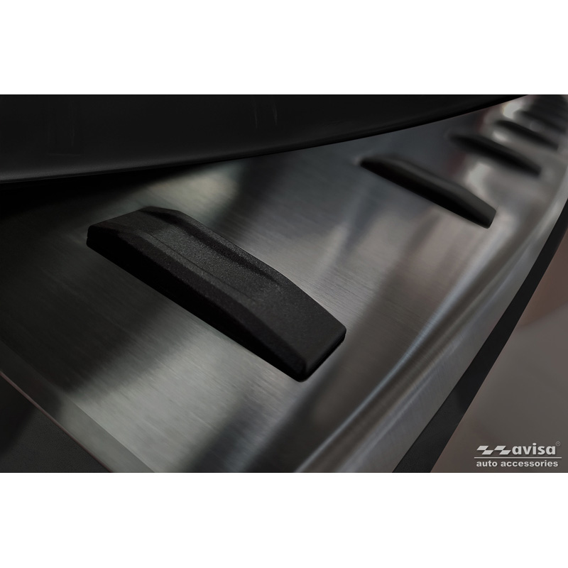 Black Stainless Steel Rear bumper protector  Audi A6 (C8) Avant incl. S-Line 2023- 'STRONG EDITION'