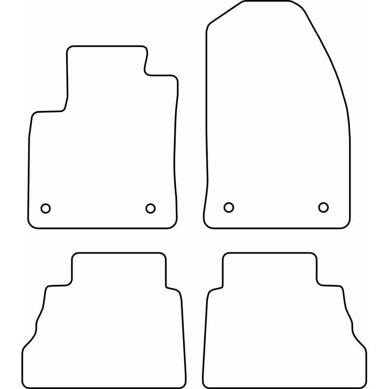 Automatten Velours  Ford Tourneo Courier 2023-