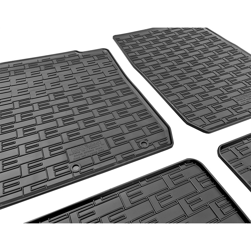 CIKCAR Rubber car mats set  Dacia Spring EV Facelift 24- (4-pieces + fixing system)