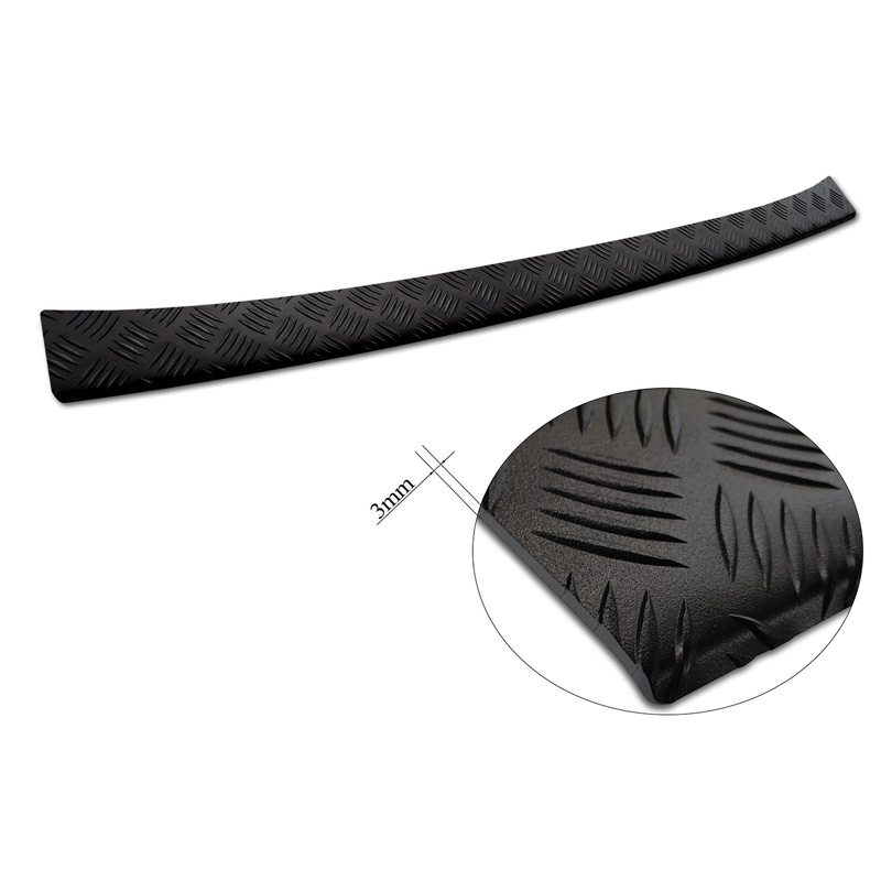 Matt Black Aluminum Rear bumper protector  Mercedes Citan (W420) Box/Tourer 2021- 'Riffled Plate'