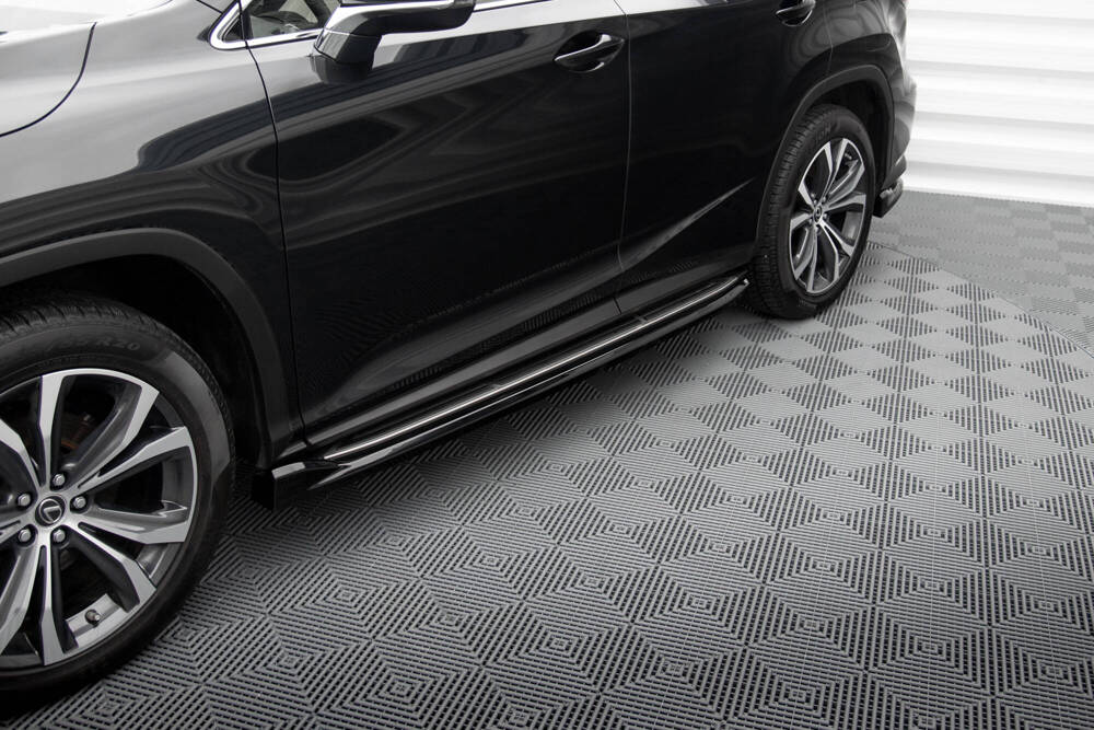 Zijskirts Lexus RX Mk4 Facelift 2019 -  2022 Maxton Glans Zwart