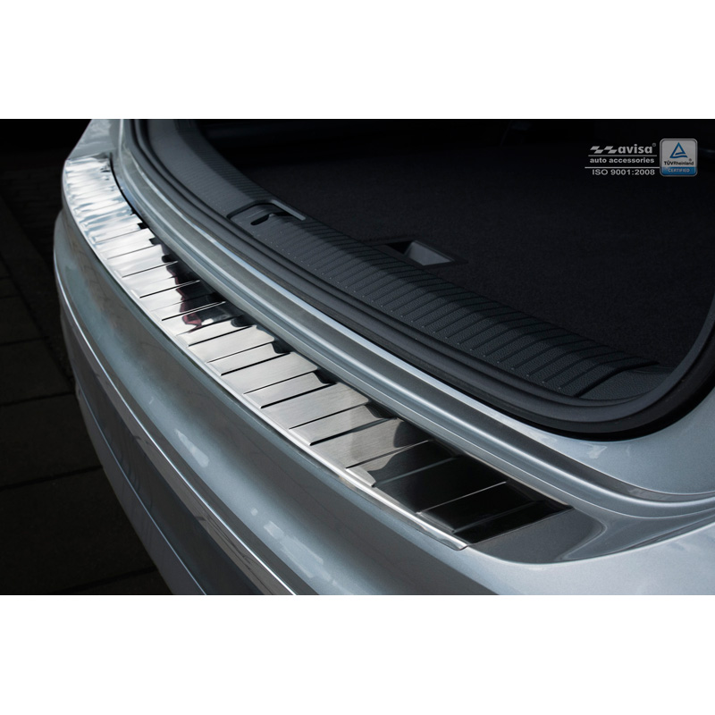 Stainless Steel Rear bumper protector  Volkswagen Tiguan II incl. Allspace & R-Line 2016-2020 & FL 2020-2024 'Ribs'