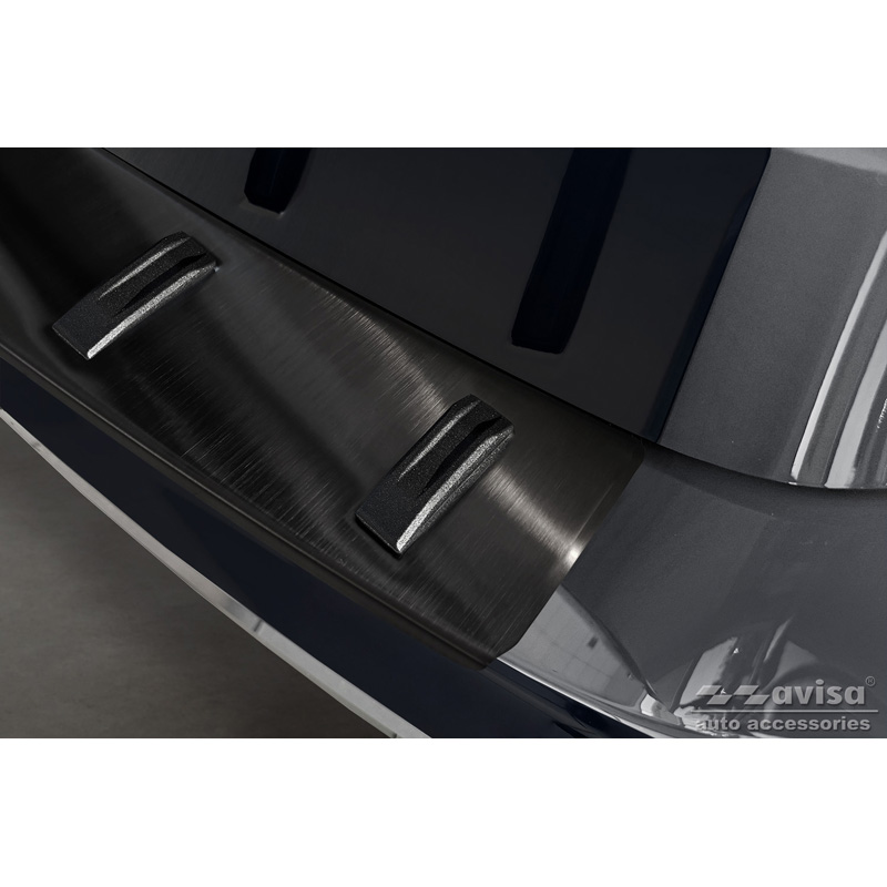 Black Stainless Steel Rear bumper protector  Mercedes B-Class (W247) 2019- (incl. AMG) 'STRONG EDITION'