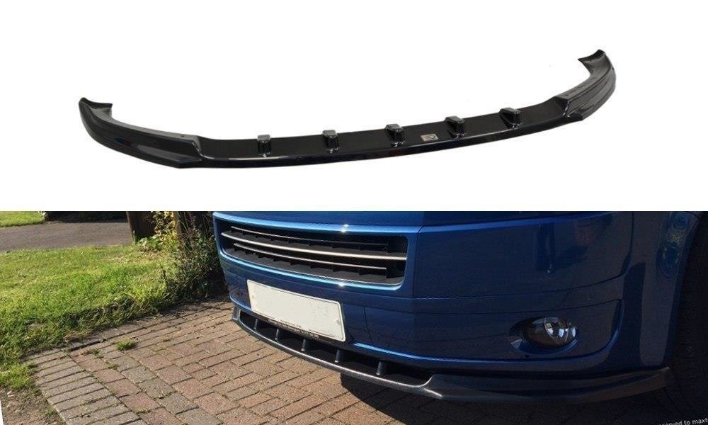Voorsplitter VW Transporter T5 facelfit Maxton Glanzend zwart
